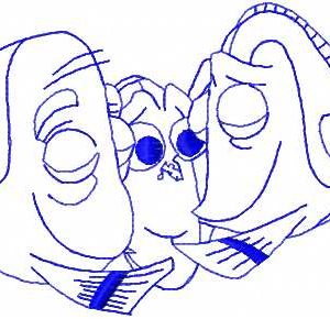 Dory with parents 2 embroidery design