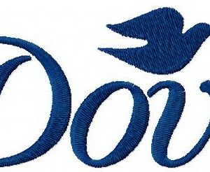 Dove logo embroidery design