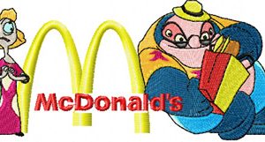 Dr. Jumba Jookiba and McDonalds Logo embroidery design