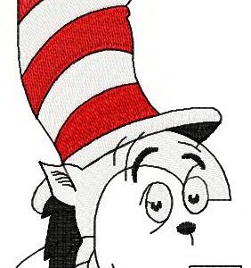Dr. Seuss alphabet letter C embroidery design