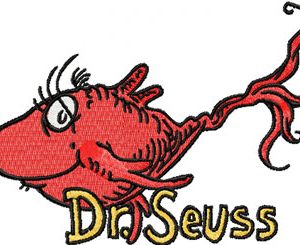 Dr. Seuss Fish 1 embroidery design