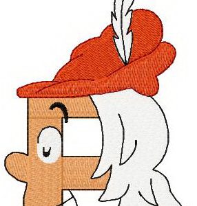 Dr. Seuss alphabet letter B embroidery design
