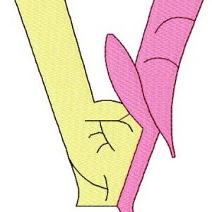Dr. Seuss alphabet letter V embroidery design