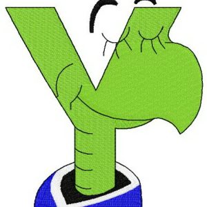 Dr. Seuss alphabet letter Y embroidery design