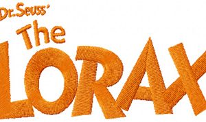 Dr. Seuss Lorax Logo embroidery design