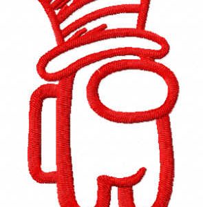 Dr Sus red embroidery design