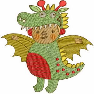 Dragon costume embroidery design