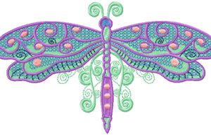 Celtic Dragonfly Autumn embroidery design