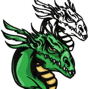 Dragon's shadow embroidery design