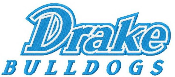 Drake Bulldogs logo 2 embroidery design