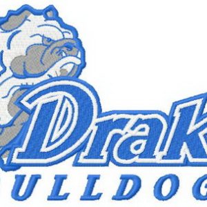 Drake Bulldogs logo embroidery design