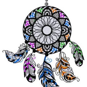 Dreamcatcher embroidery design