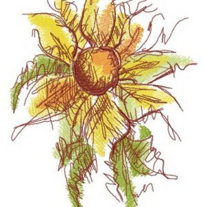 Dreaming about helianthus embroidery design
