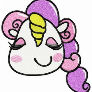 Dreaming unicorn embroidery design