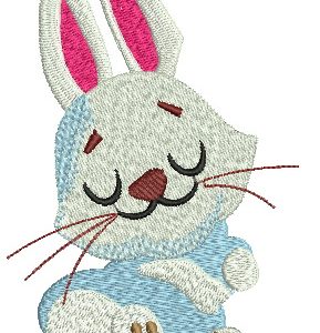 Dreamy bunny embroidery design