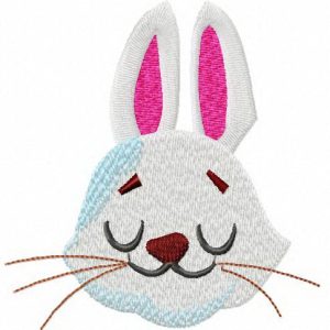 Dreamy bunny muzzle embroidery design
