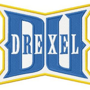 Drexel Dragons logo 2 embroidery design
