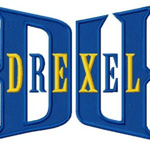 Drexel Dragons logo 3 embroidery design