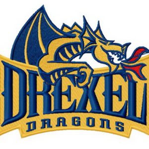 Drexel Dragons logo embroidery design