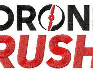 DroneRush logo embroidery design