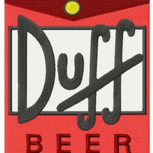 Duff Beer logo embroidery design