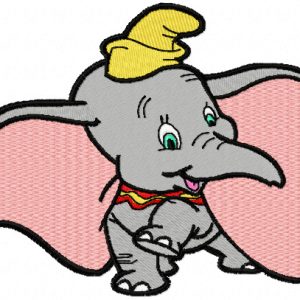 Dumbo dancing embroidery design