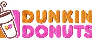 Dunkin Donuts logo embroidery design