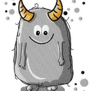 Dusty monster embroidery design