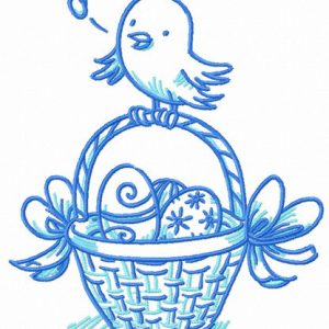 Easter bird songs embroidery design