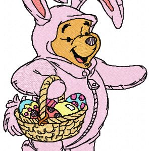 Easter bunny embroidery design
