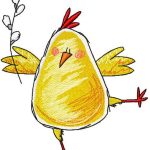 Easter chicken 3 embroidery design