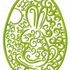 Easter egg embroidery design