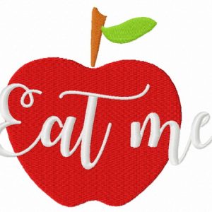 Eat me embroidery design