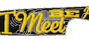 Eat, meet, be healthy embroidery design