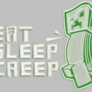 Eat, sleep, creep embroidery design