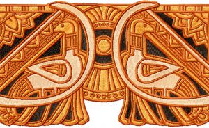 Guardians of the Pyramid embroidery design