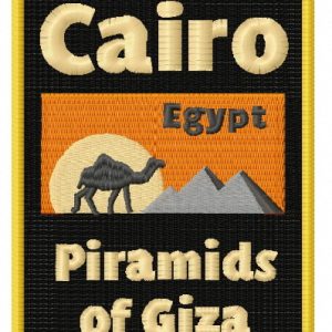 Egypt badge embroidery design