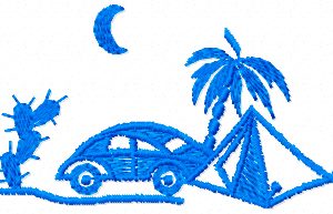 Egyptian travel embroidery design