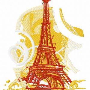 Eiffel Tower 2 embroidery design