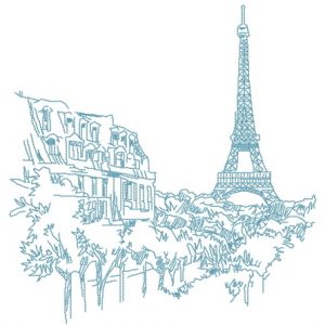 Eiffel Tower 4 embroidery design