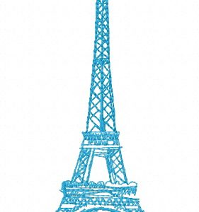 Eiffel Tower embroidery design