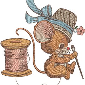 Mouse Elegant tailor embroidery design