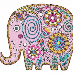 Elephant 3 embroidery design