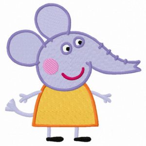 Elephant Emily embroidery design