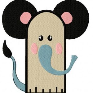 Elephant glove embroidery design