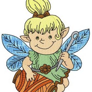 Elf's needlework embroidery design
