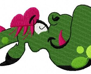 Elliott the Dragon 6 embroidery design