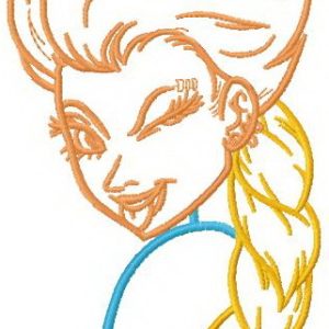 Elsa applique embroidery design