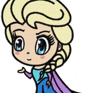 Elsa Chibi 3 embroidery design