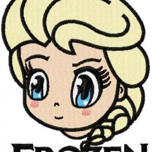 Elsa Chibi 4 embroidery design